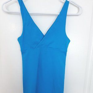 Theory One Size Fits All Blue V-Neck Tank top